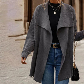 Herbstlicher Grauer Cardigan - Weich, Stilvoll & Kuschelig für kühle Tage