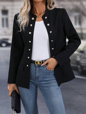 Schwarze Langarm-Outerwear - Dein stilsicherer Begleiter für den Herbst