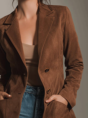 Special Long Sleeve Plain Lapel Blazer: Eleganter Herbstsbegleiter in Top-Qualität