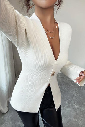 Sexy Long Sleeve Plain Cardigan - Ihr eleganter Herbstsbegleiter