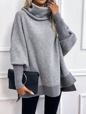 Baggy Grey Long Sleeve Sweater - Herbstlicher Wohlfühl-Chic für Trendsetter