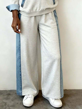 Winter Damen Patchwork Hosenanzug cosy & stylisch