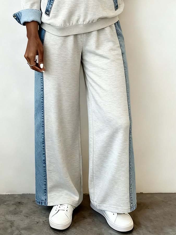 Winter Damen Patchwork Hosenanzug cosy & stylisch