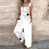 Basic White Sleeveless Jumpsuit - Frischer, Bequemer & Zeitloser Herbstslook
