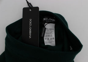 Dolce & Gabbana Grüne Kaschmir-Stretch-Strumpfhose Hose
