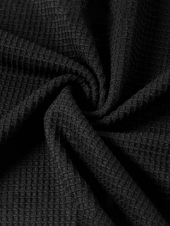 Winter Damen Waffelstrick Pullover Loose Fit mit Denim-Details