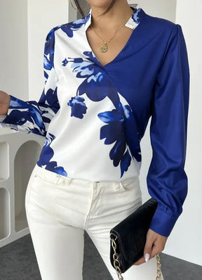 Comfy V-Neck Long Sleeve Top: Herbstshafter Komfort trifft auf Eleganz