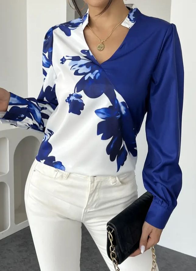 Comfy V-Neck Long Sleeve Top: Herbstshafter Komfort trifft auf Eleganz