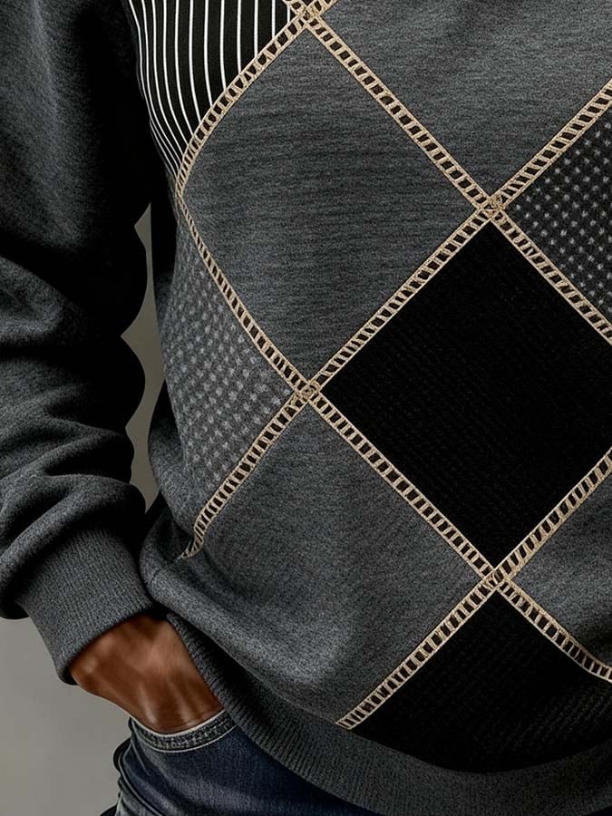 Damen Winter Pullover Hoodie Colorblock Teddyfutter warm