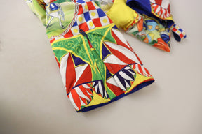 Dolce & Gabbana Multicolor Bedruckte Schneehose Hose