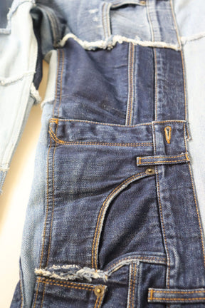 Dolce & Gabbana Multicolor Patchwork Denim Jeans mit hoher Taille