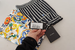 Dolce & Gabbana Mehrfarbig gestreifte Majolika-Bermudashorts