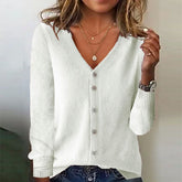 Eleganter V-Ausschnitt Cardigan für den Herbst