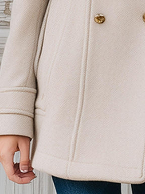 Winter-Chic: Basic Double Breasted High Neck Mantel - Warm, Stilvoll & Pflegeleicht