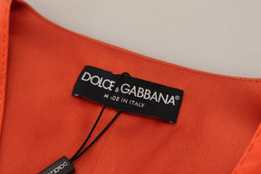 Dolce & Gabbana Orangefarbene ärmellose Weste Cropped Vest Top