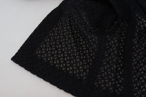 Dolce & Gabbana Schwarzer Button Down Long Blazer Baumwolljacke