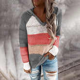 Stilvoller Herbst-Hoodie mit Color Block Design - Wärme & Komfort im Herbstlook