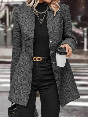 Elegante Herbsts-Langarmjacke mit gekerbtem Kragen - Strapazierfähig & Maschinenwaschbar