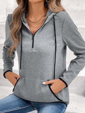 Grey Long Sleeve Sweatshirt - Herbsts-Frische & Stil für Ihren Kleiderschrank