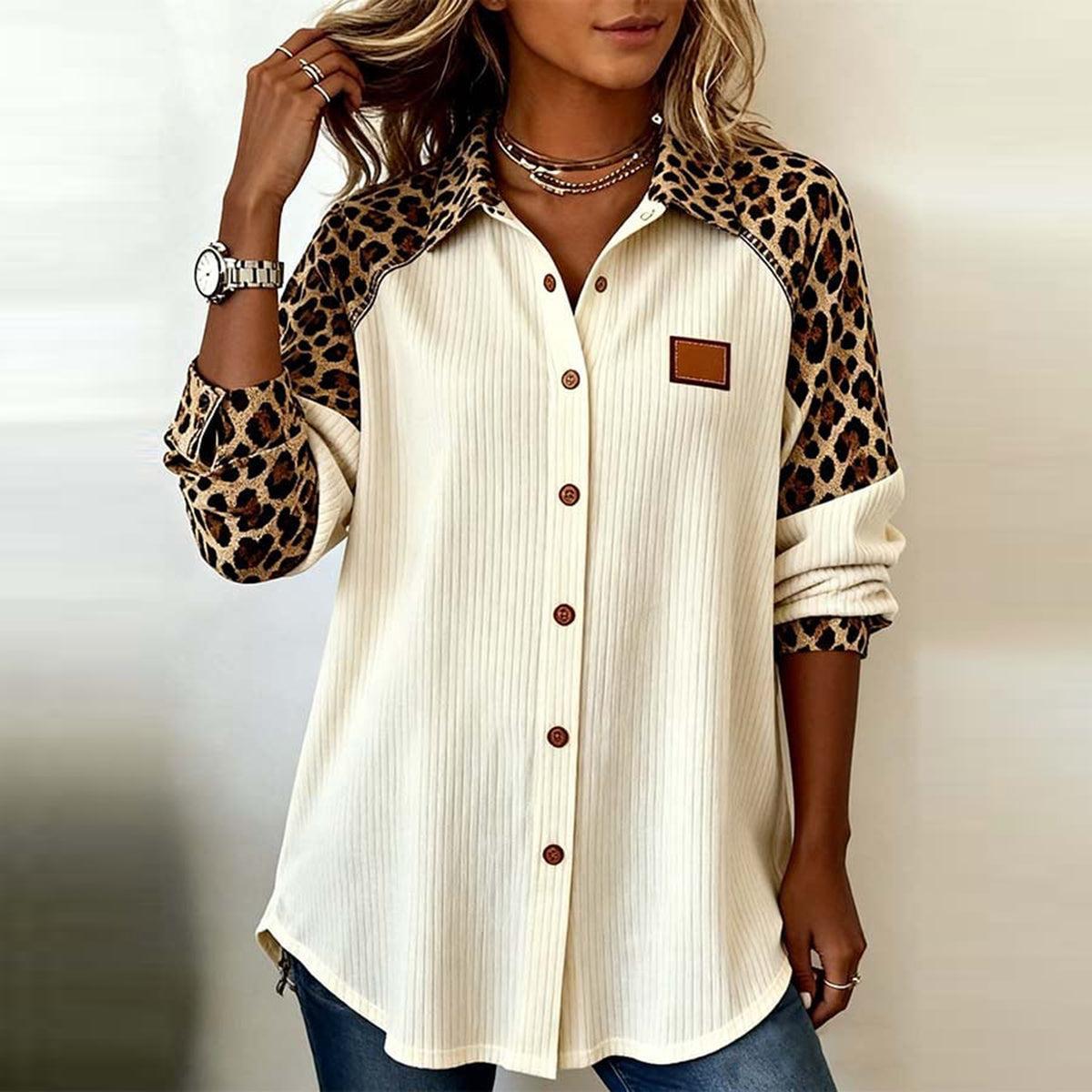 Wild Leopard Longsleeve Top – Warmes Winter It-Piece