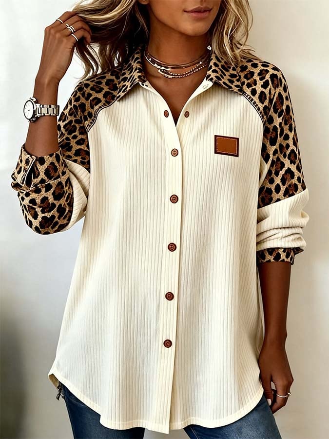 Wild Leopard Longsleeve Top – Warmes Winter It-Piece