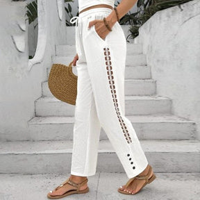 Leichte Comfy Plain Hose mit Kordelzug - Perfekt für den Herbst