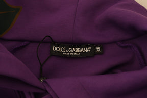 Dolce & Gabbana Lila Pullover aus Baumwolle mit Blumendruck