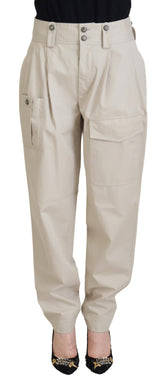 Dolce & Gabbana Beige Baumwolle Damen Cargo Hose