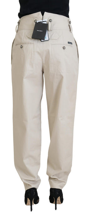 Dolce & Gabbana Beige Baumwolle Damen Cargo Hose