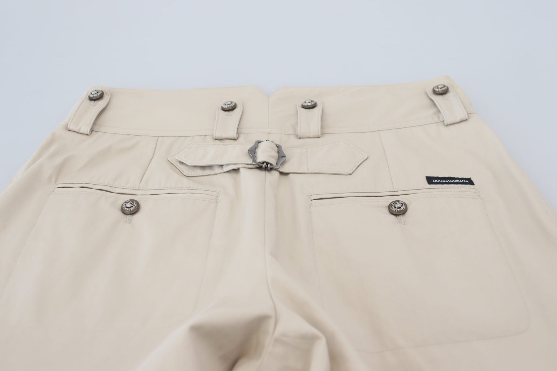 Dolce & Gabbana Beige Baumwolle Damen Cargo Hose