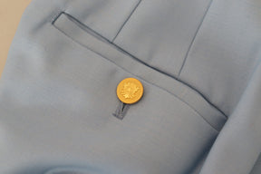 Dolce & Gabbana Hellblaue Knopfhose mit weitem Bein