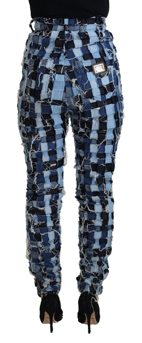 Dolce & Gabbana Multicolor Patchwork-Jeans aus Baumwolle