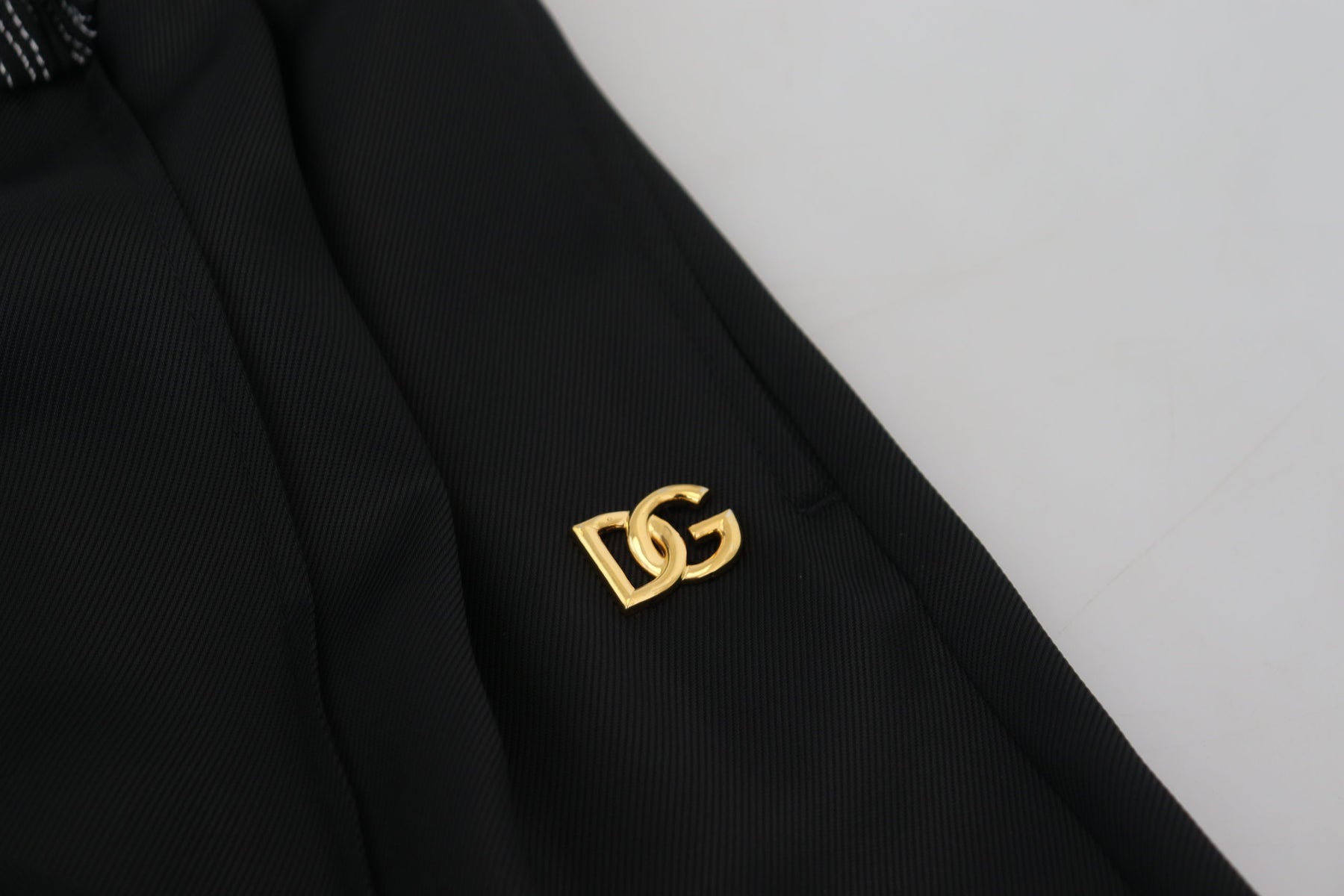 Dolce & Gabbana Schwarze Straight Fit Baumwollhosen