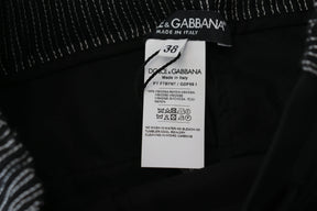 Dolce & Gabbana Schwarze Straight Fit Baumwollhosen