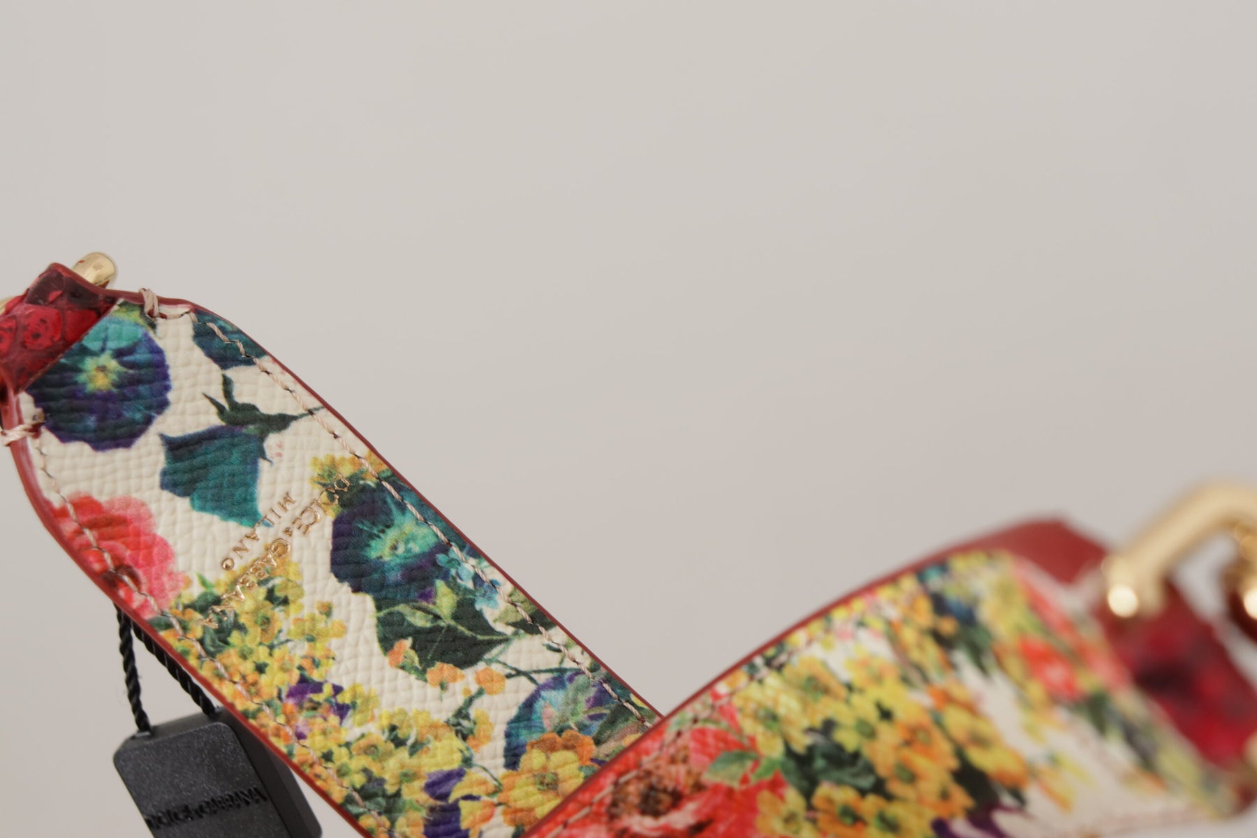 Dolce & Gabbana Rotes exotisches Leder mit Kristallen Beidseitig tragbarer Schulterriemen