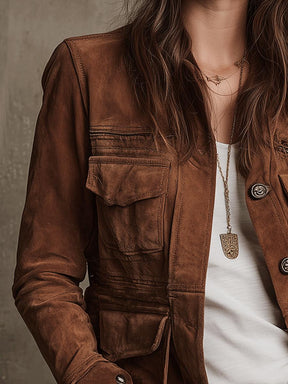 Stylische Plain Long Sleeve Collared Jacket - Ihr Must-Have für den Herbst