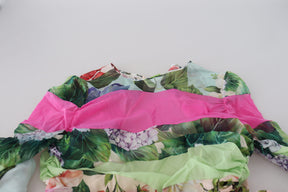 Dolce & Gabbana Multicolor Seide Floral Bodycon Etuikleid