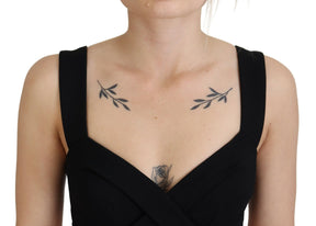 Dolce & Gabbana Schwarzes Viskose Bodycon Etuikleid Midikleid