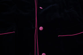 Dolce & Gabbana Schwarzer Blazer mit Gürtel und Knöpfen Viskosejacke