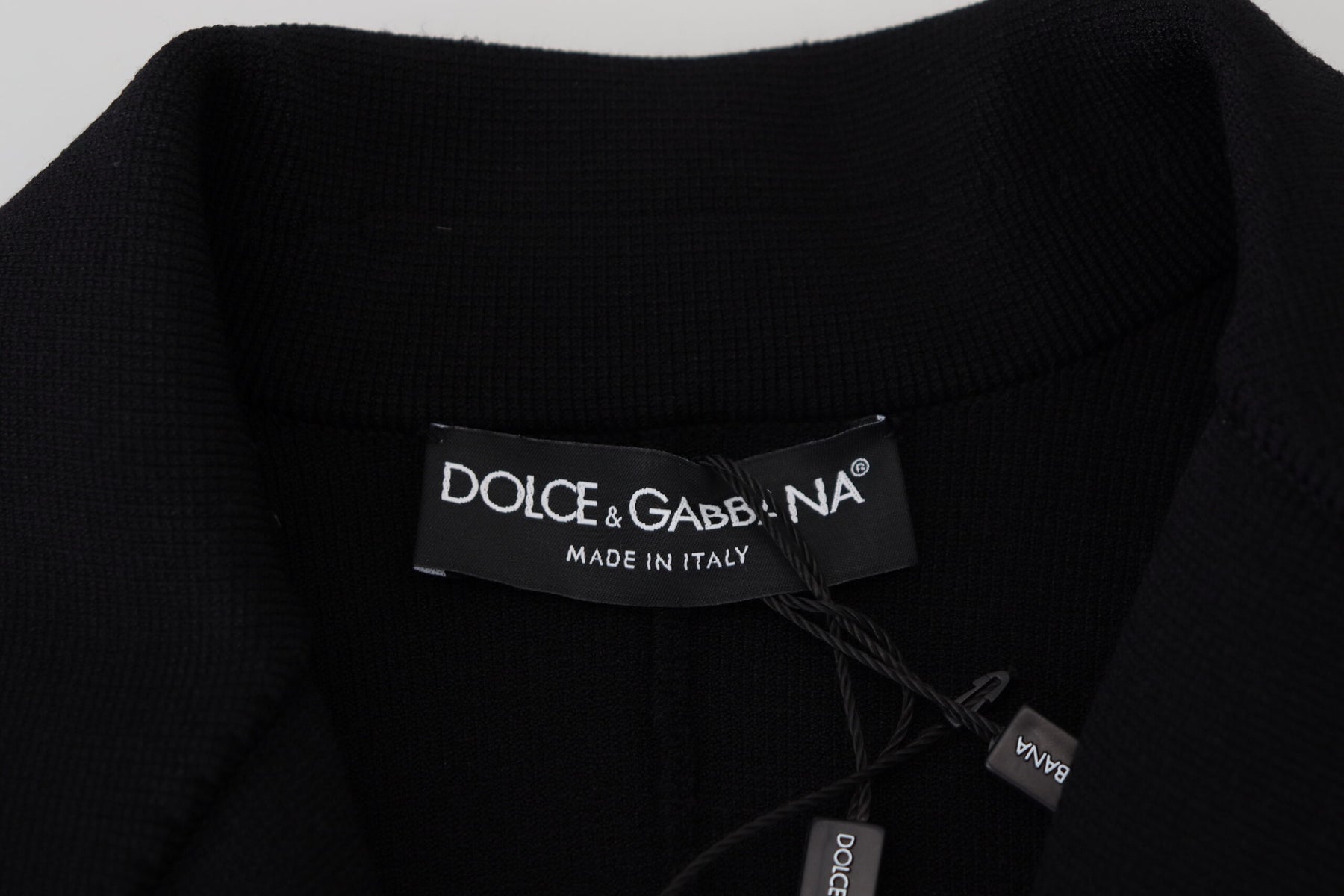 Dolce & Gabbana Schwarze Strickjacke mit Knöpfen Blazer Viskose Jacke