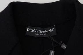 Dolce & Gabbana Schwarze Strickjacke mit Knöpfen Blazer Viskose Jacke