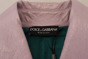 Dolce & Gabbana Lila Baumwolle Button Down Cropped Jacket
