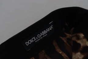 Dolce & Gabbana Schwarzer A-Linien-Minirock aus Lammleder