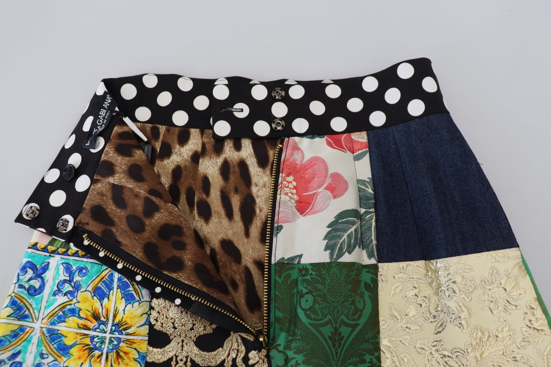 Dolce & Gabbana Multicolor Majolika-Patchwork-Minirock