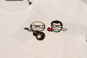 Dolce & Gabbana Weißes #dgfamily Baumwoll-T-Shirt mit Rundhalsausschnitt
