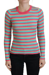 Dolce & Gabbana Multicolor Pullover mit Rundhalsausschnitt aus Seide