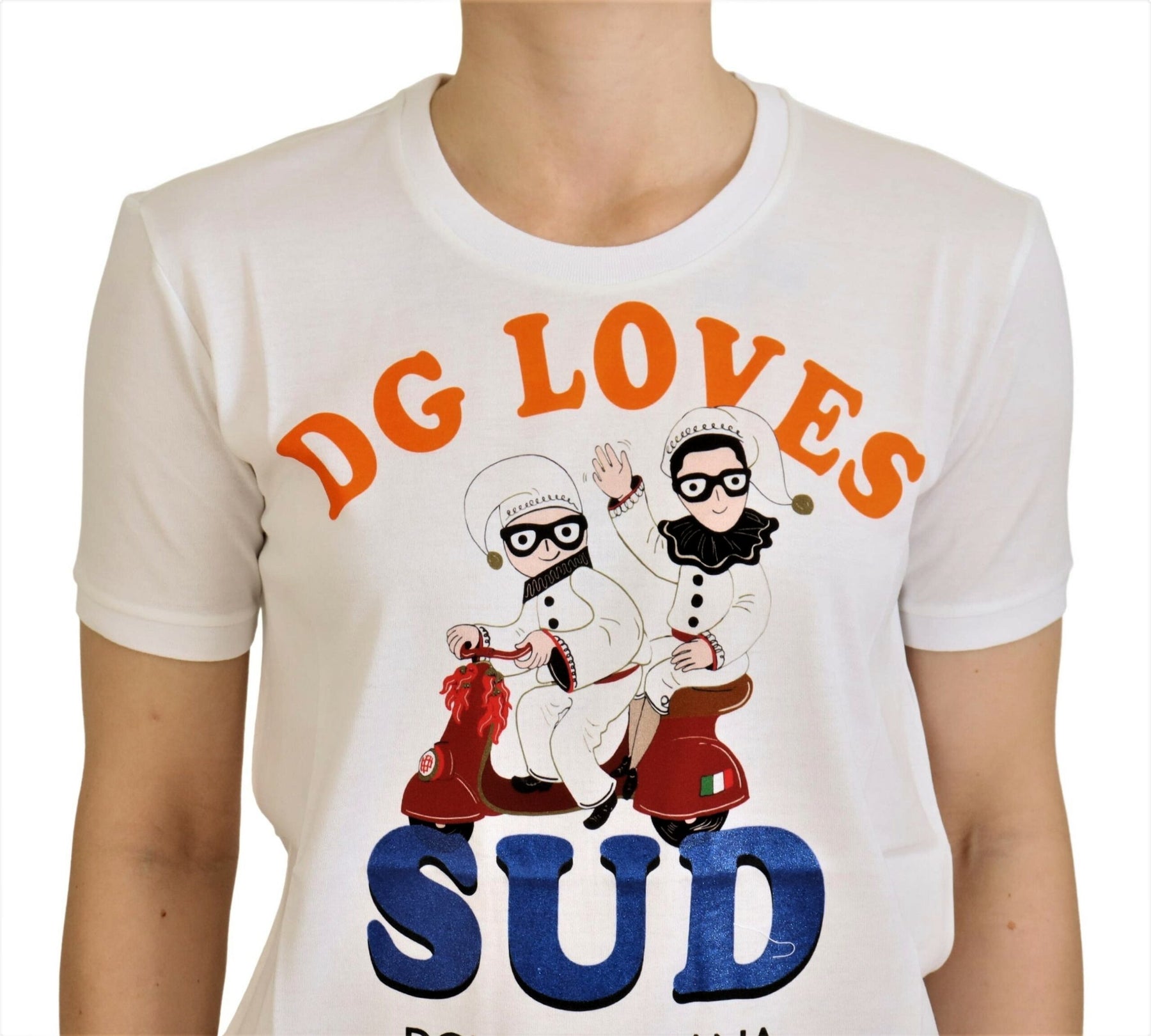 Dolce & Gabbana Weißes Baumwoll-T-Shirt von DG Loves SUD