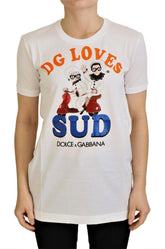 Dolce & Gabbana Weißes Baumwoll-T-Shirt von DG Loves SUD