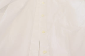 Dolce & Gabbana Weißes langärmeliges formelles Top mit Kragen aus Baumwolle