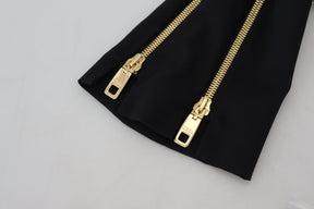 Dolce & Gabbana Schwarze taillierte Hose aus Wolle